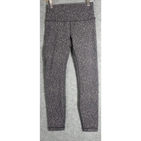 Lululemon 6 Leggings Wunder Under High Rise Magnetized Jacquard Black White - Picture 2 of 7